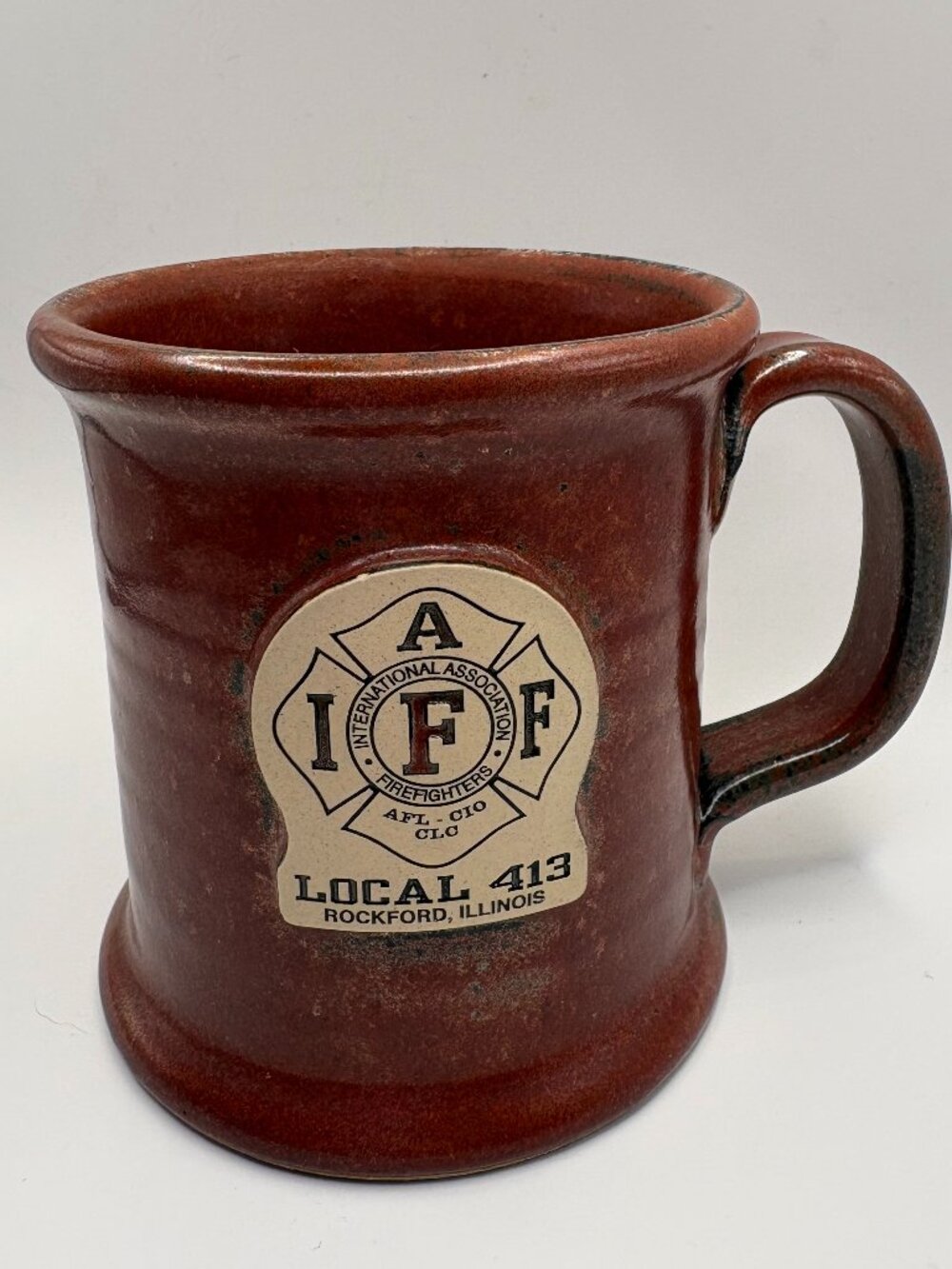 IAFF Local 413 Rockford Firefighter Handcrafted USA Stoneware Mug